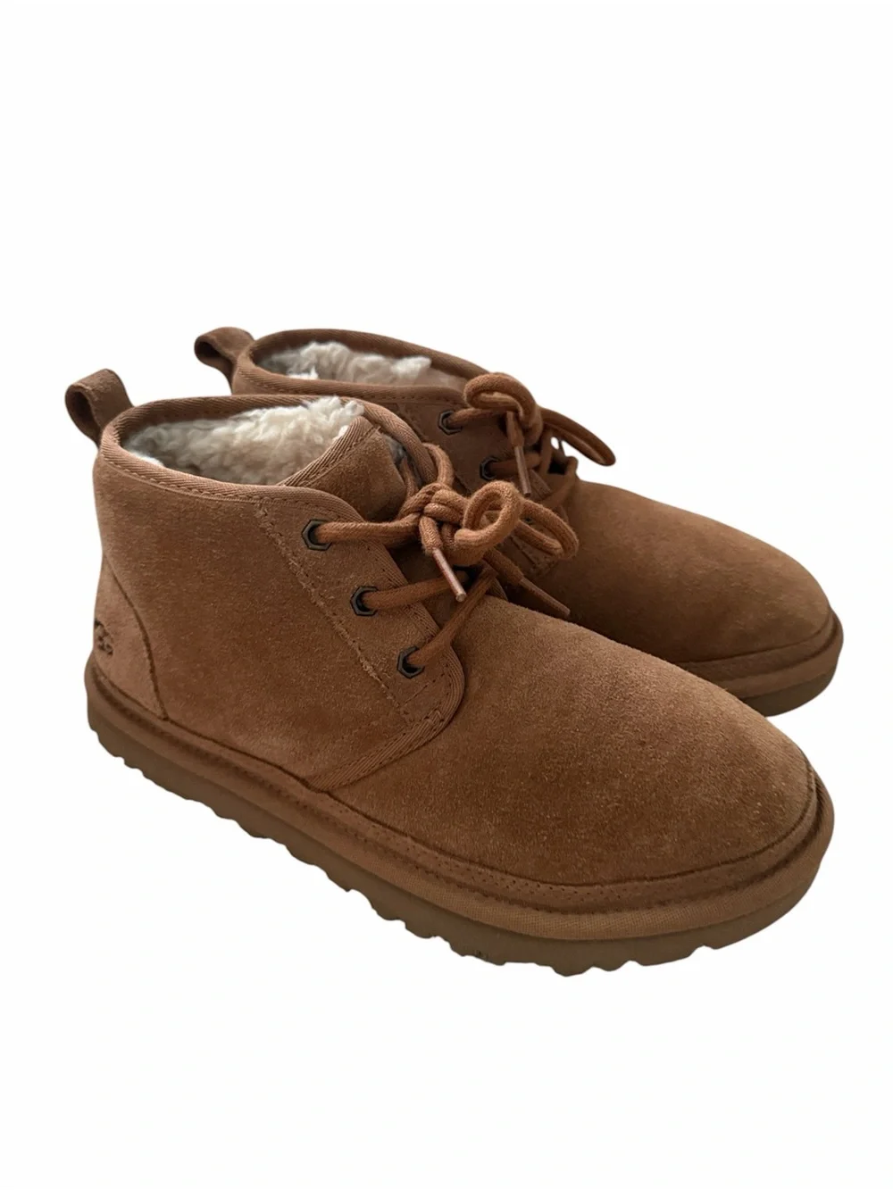 UGG Neumel Men’s Size 7 Chestnut Suede Shearling Lined Chukka Boots 1094239